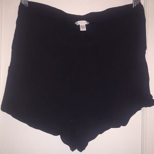 Aeropostale Black Flowy Soft Shorts Size M
